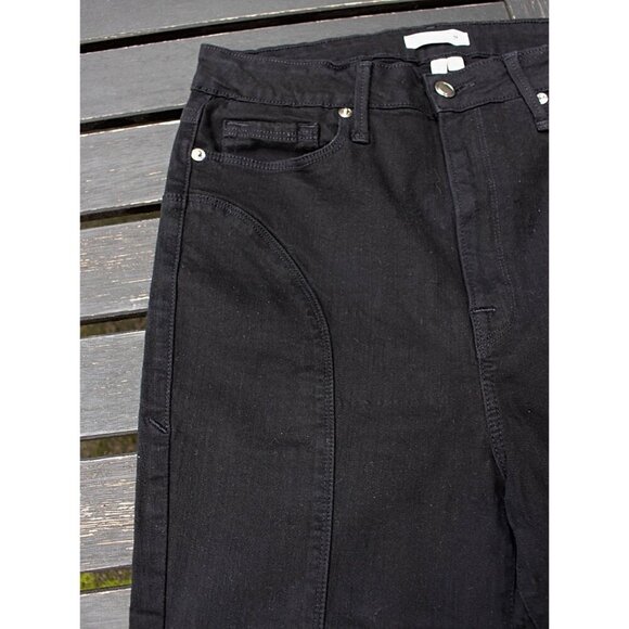 Good American - sz 14/32 - Good Waist Slim Leg w/Front Seam, STRETCH, Blackout - Picture 9 of 10
